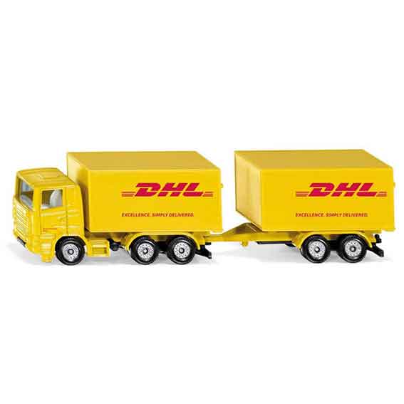 Malen begin pond DHL vrachtwagen speelgoed model