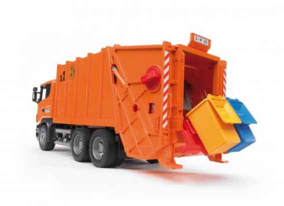 Alert Vier Vermenigvuldiging Speelgoed Scania vuilnisauto