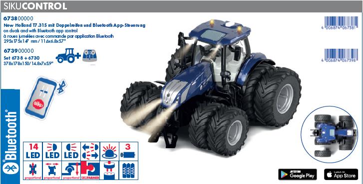 siku new holland control dubbellucht