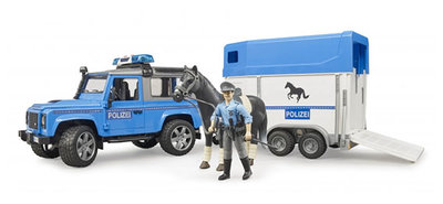 Lucky Inspecteren Schijn Bruder Politie Land Rover Defender met trailer