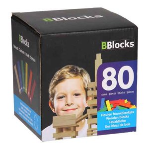 nicht Verbergen Malawi BBlocks 80 stuks houten plankjes in kartonnen doos