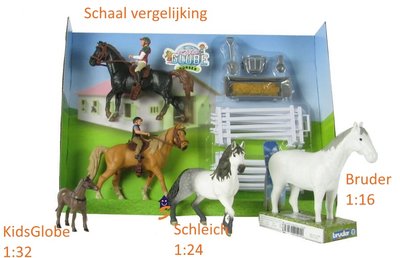 vertrouwen Wantrouwen boot Kids Globe horses speelset met 2 paarden met ruiters en accessoires