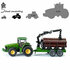 John Deere met bosbouw aanhanger (schaal 1:50)